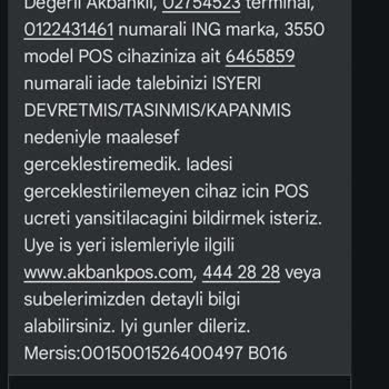 Akbank'ın Pos Cihazı İle İlgili Sorunlar