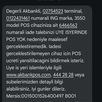 Akbank'ın Pos Cihazı İle İlgili Sorunlar