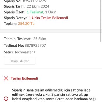 Aras Kargo Beylerbeyi Şubesi Teslimat Sorunu
