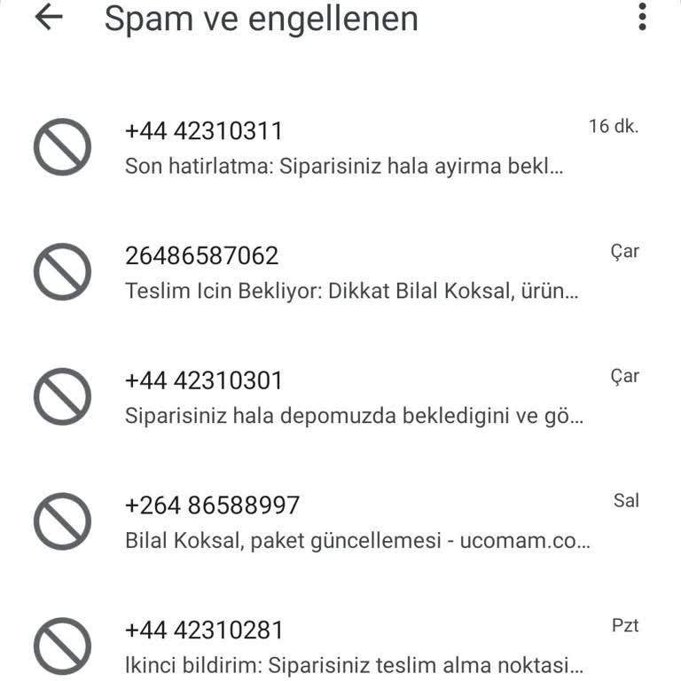 Yabancı Numaralardan Gelen Mesajlar Ve Güvenlik Endişesi
