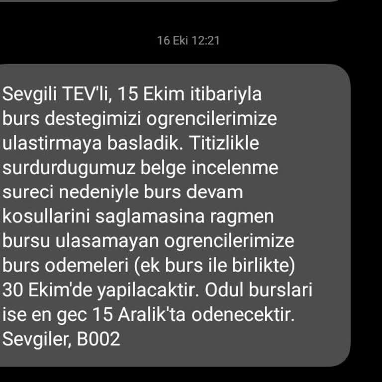 Tev Bursu Sistem Hatası Ve İletişim Eksikliği
