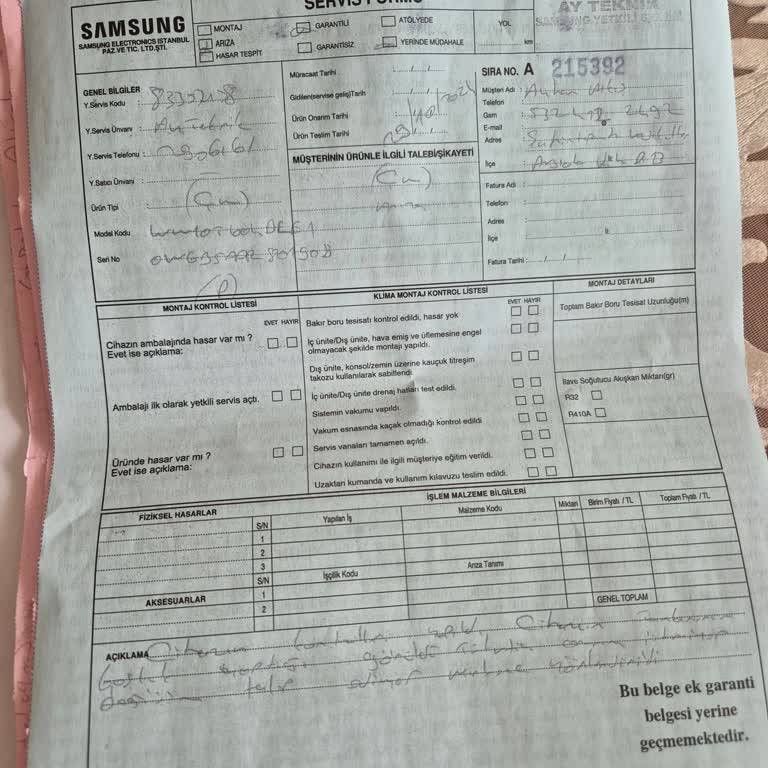 Samsung Çamaşır Makinesi Sorunları Ve Yetersiz Servis Desteği