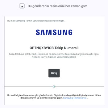 Samsung Hafıza Kartı Arızası Ve Servis İptali Mağduriyeti