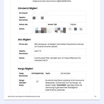 Samsung Hafıza Kartı Arızası Ve Servis İptali Mağduriyeti