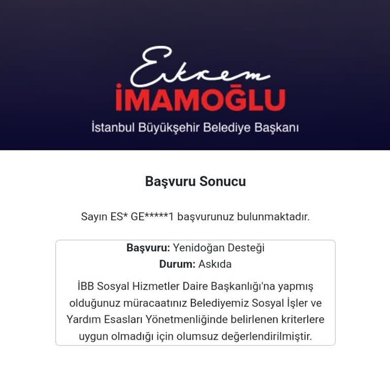 Yenidoğan Paketi Başvurum Neden Reddedildi?