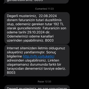 Vodafone Fatura Sorunu Ve Müşteri Hizmetleri Erişimsizliği