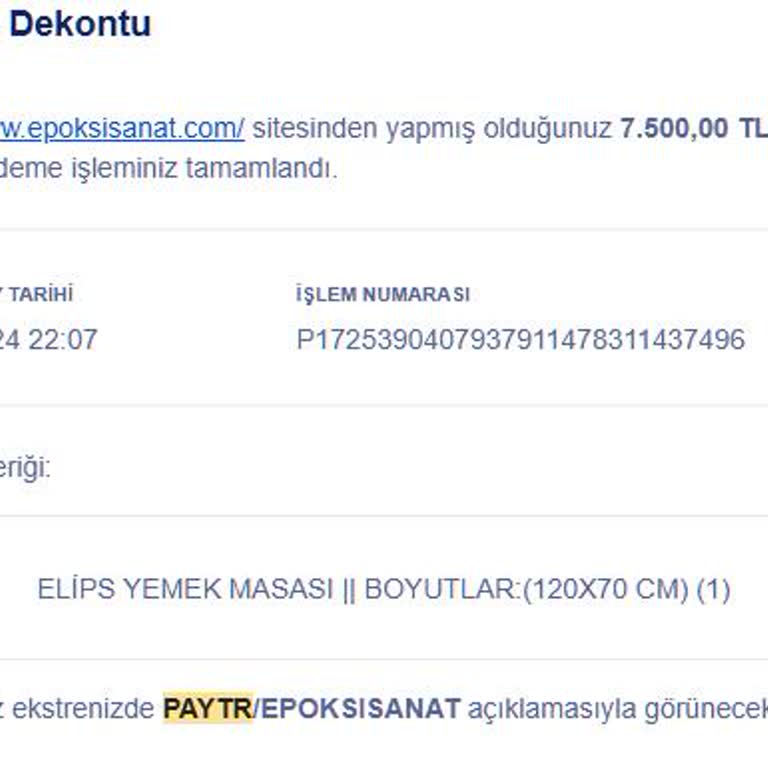 Epoksisanat.com'dan Sipariş Edilen Ürün Teslim Edilmedi Ve İletişim Sorunları Yaşanıyor