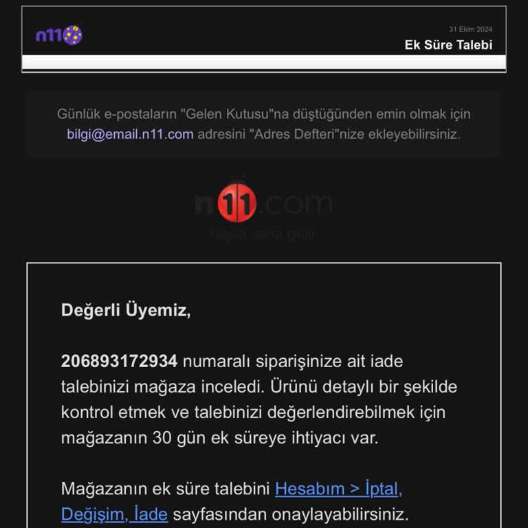 Daikin Klima İadesinde Yaşanan Mağduriyet Ve N11'e Güvensizlik