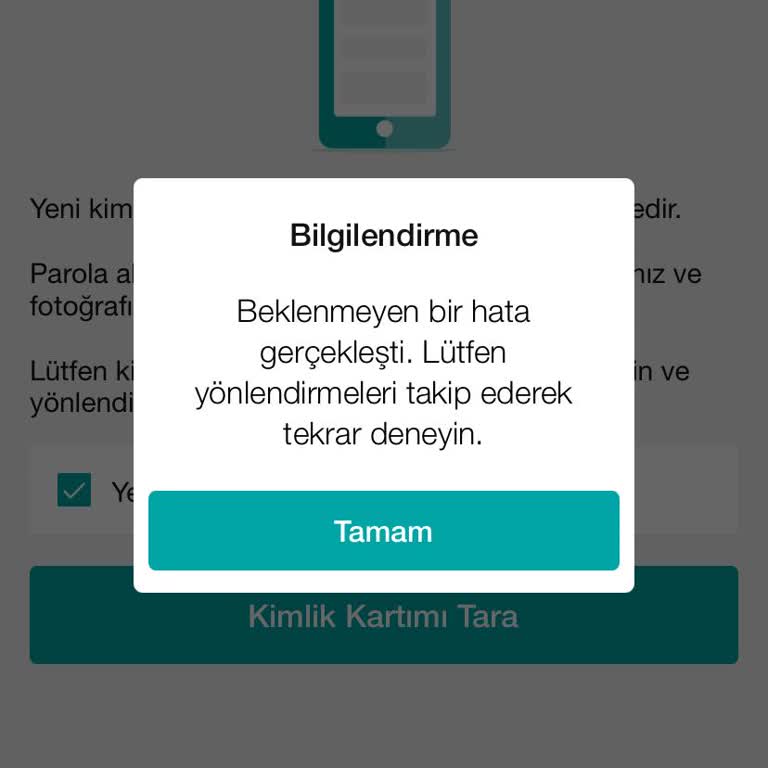 Mobil Bankacılıkta Kimlik İle Şifre Alma Sorunu