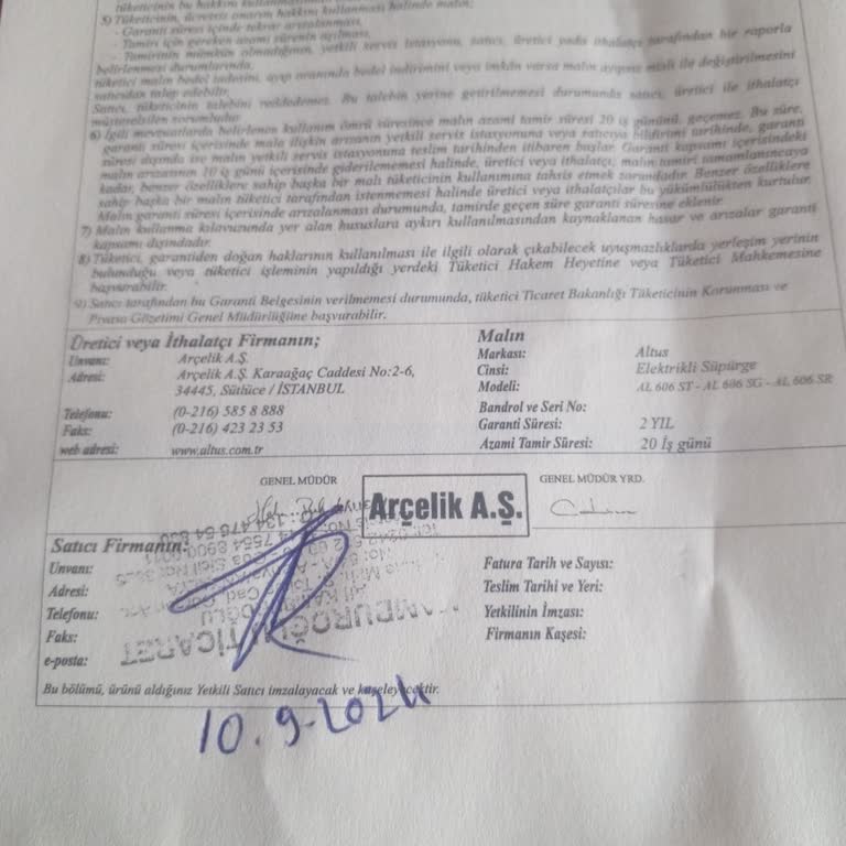 Sıfır Ürün Sorunu Ve Hatalı Kullanıcı İddiası