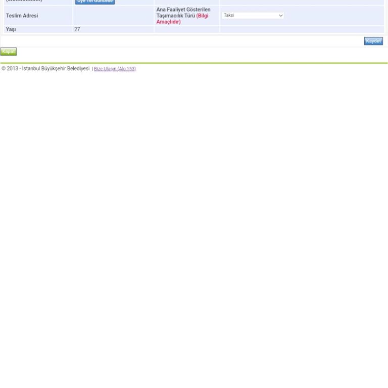 E-Tuhim Uygulamasında Şoför Kartı Sorunu