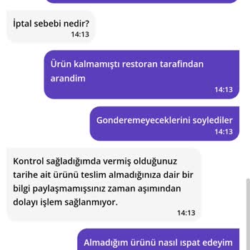 Getir Üzerinden Verilen Siparişin Teslim Edilmemesi Ve İade Sorunu