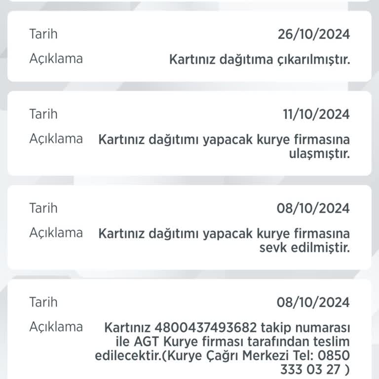 AGT Kurye İle Teslimat Sorunu: 20 Gündür Bekleyen Kart
