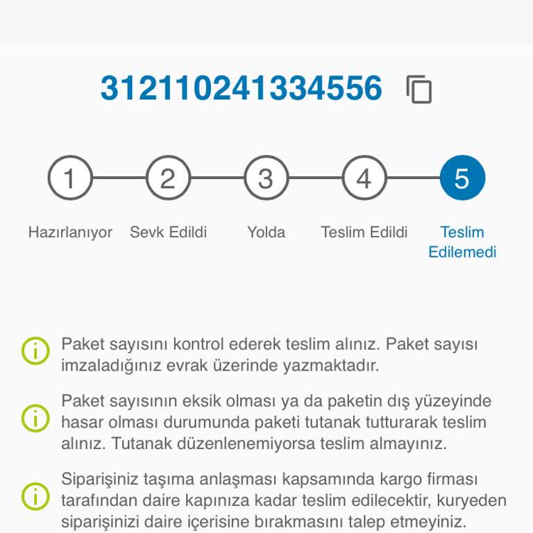Teslim Edilmeyen Sipariş Ve İletişim Eksikliği