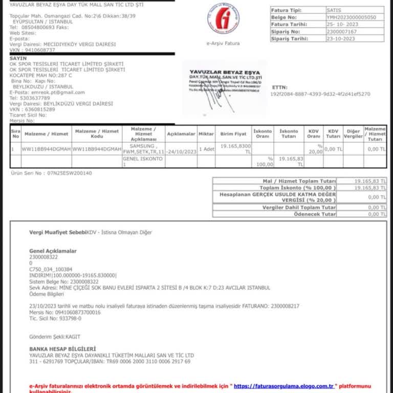 Samsung Çamaşır Makinesi: Gürültülü Sıkma Sorunu Ve Yetersiz Servis Desteği