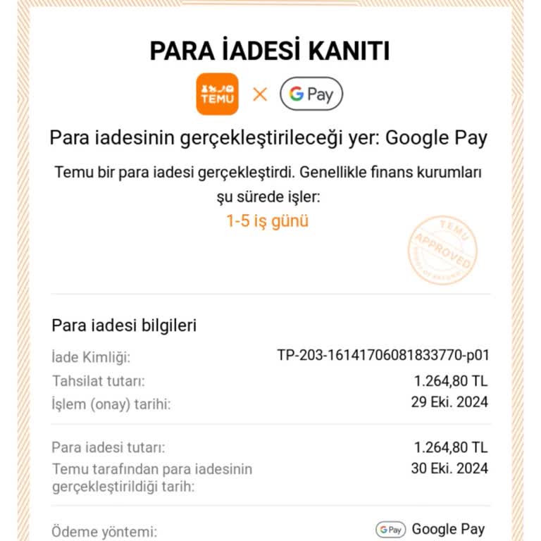 Google Pay İle Yapılan Alışverişte İade Sorunu