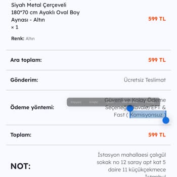 Teslim Edilmeyen Sipariş Ve İade Talebi