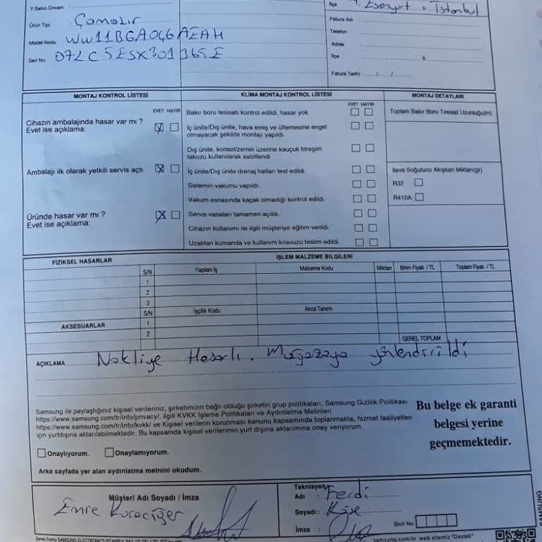 Kırık Çamaşır Makinesi Ve Sorumluluktan Kaçan Satıcı