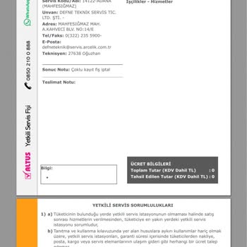 Altus Klimam Soğutmuyor Ve Servis Çözümsüz Kaldı