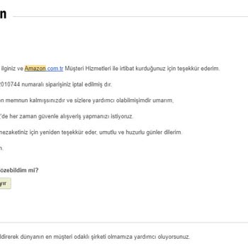 Amazon'dan Ücret İadesi Gecikmesi Ve Güven Sorunu