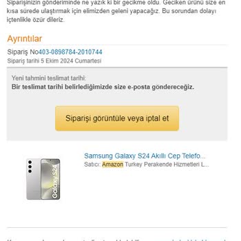 Amazon'dan Ücret İadesi Gecikmesi Ve Güven Sorunu