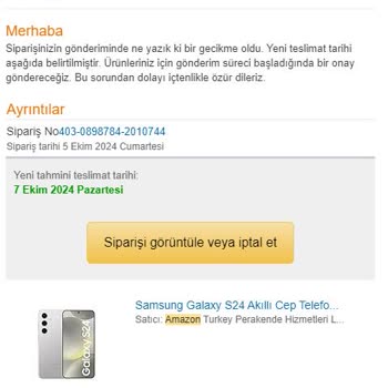 Amazon'dan Ücret İadesi Gecikmesi Ve Güven Sorunu