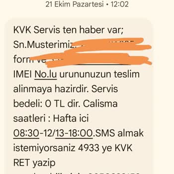 Tecno Ve KVK Servisi Arasında Mağduriyet