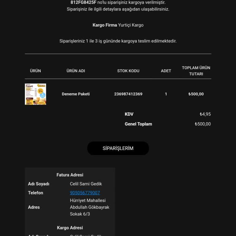 İnternet Peynircisinden Siparişimin Teslim Edilmemesi