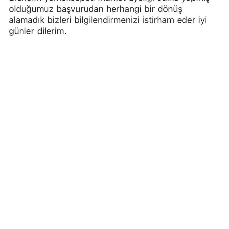 Yemeksepeti Mahalle Market Başvurum Neden Sonuçlanmıyor?