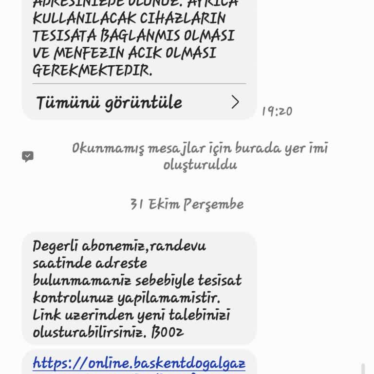 Başkent Doğalgaz Randevu Sorunu