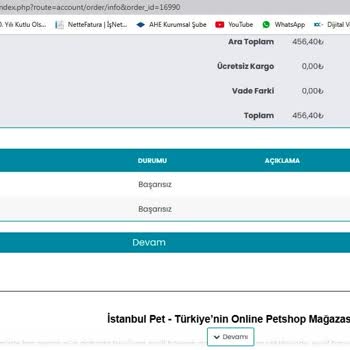 Teslim Edilmeyen Mama Siparişi Ve İletişim Sorunları