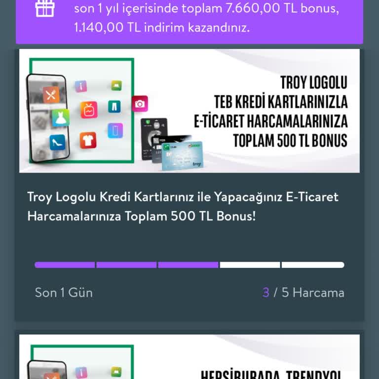 TEB Bonus Kampanyasında Sanal Kart Sorunu