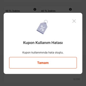 Geçersiz İndirim Kuponu Ve Yetersiz Müşteri Hizmeti