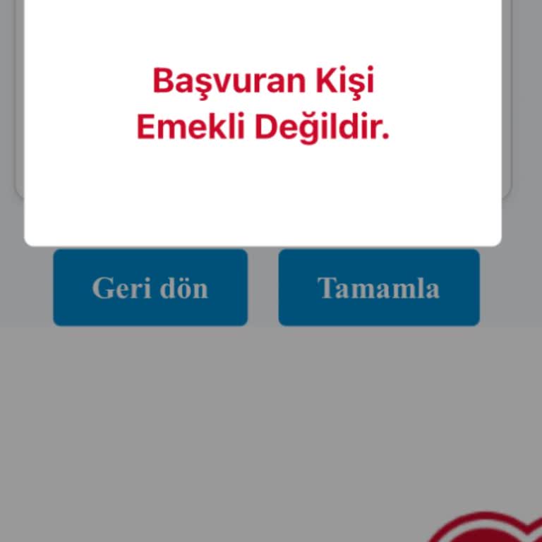 Emekli Başvuru Hatası: Sürekli Yanlış Uyarı