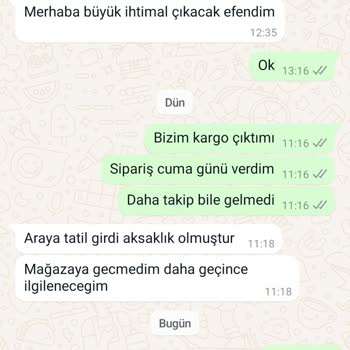 Geciken Teslimat Ve İletişim Sorunları