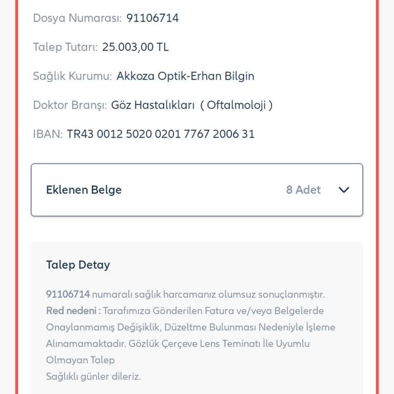 Yanlış Garanti Belgesi Nedeniyle Sağlık Sigortası Ödemesi Reddedildi