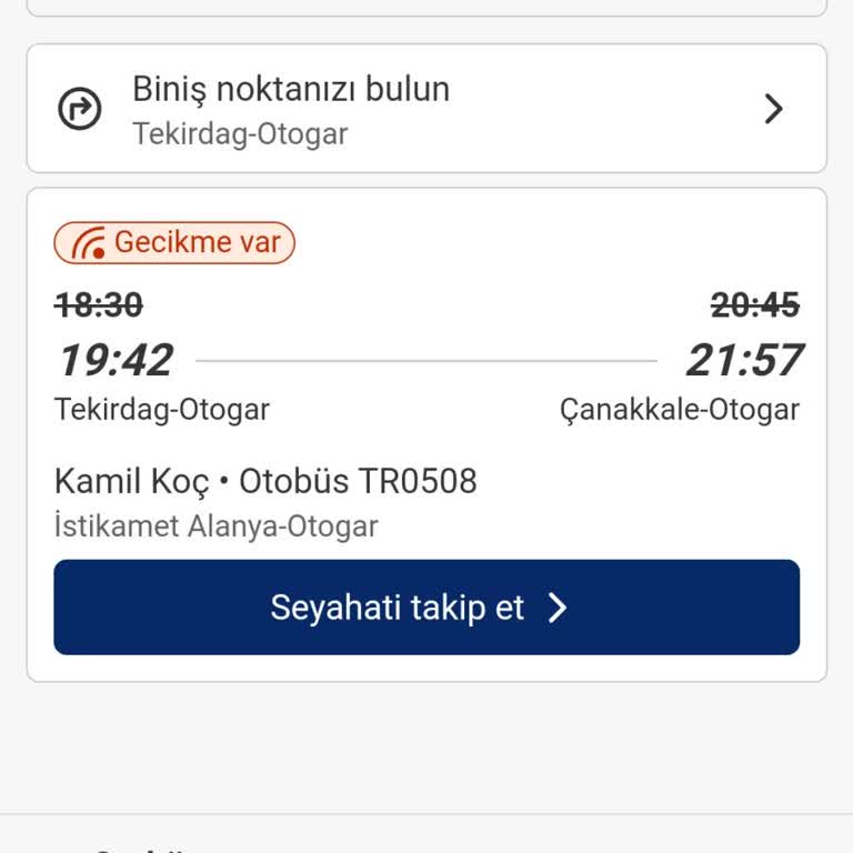 Rötar Yapan Sefer Ve İptal Edilemeyen Bilet Sorunu