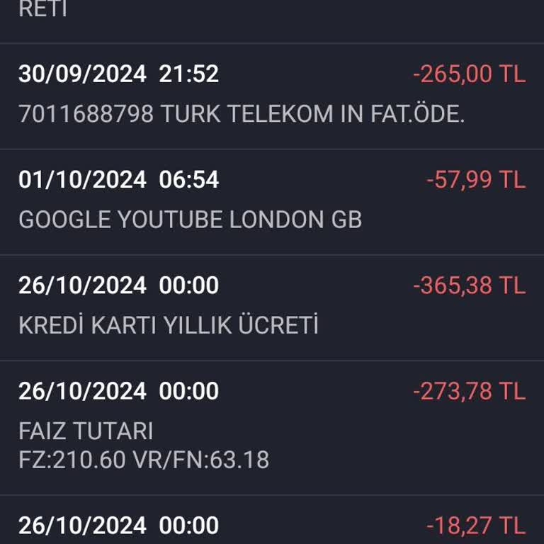Haksız Kart Aidatı Kesintisi