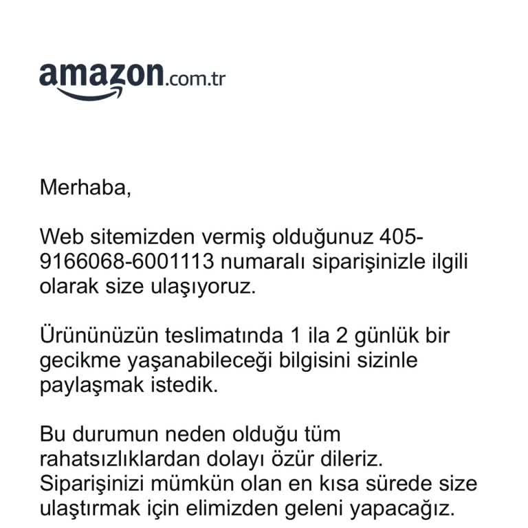 Amazon'dan Sipariş Verdim, Mama Ulaşmadı