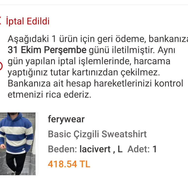 Trendyol Sipariş İptali Ve Ödeme İadesi Karmaşası!