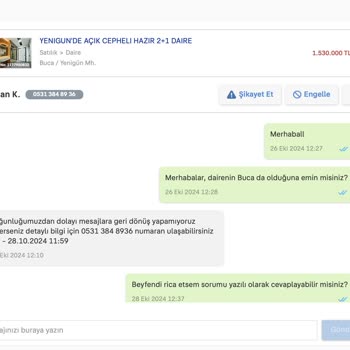 Sahibinden.com Üzerindeki Yanıltıcı İlanlar Ve İlgisiz Destek