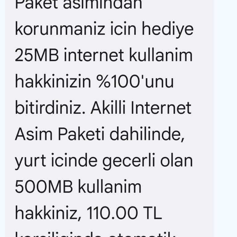 Vodafone İnternet Aşım Ücreti Ve Kesinti Sorunu