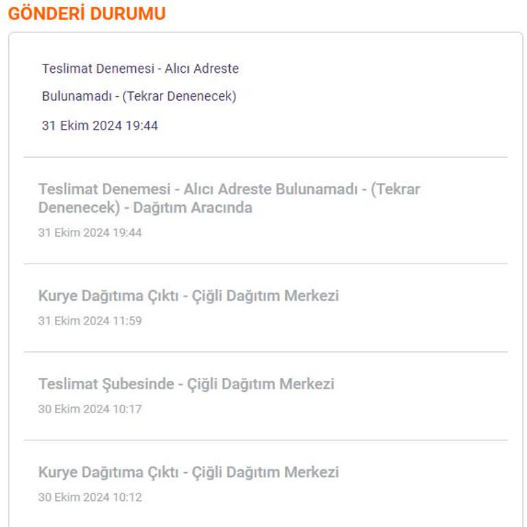 Evdeyken Teslim Edilmeyen Kargo Sorunu