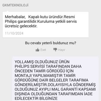 Yanlış Ürün Ve İade Sorunu: Philips TV Siparişimde Hayal Kırıklığı