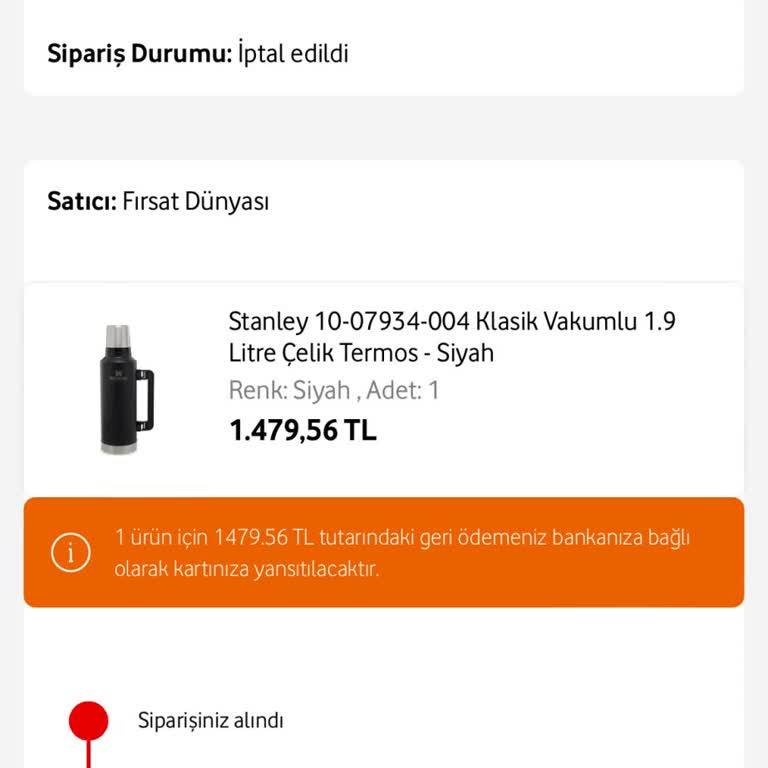 Vodafone Yanımda Uygulamasıyla Yaşanan Sipariş İptali Sorunu