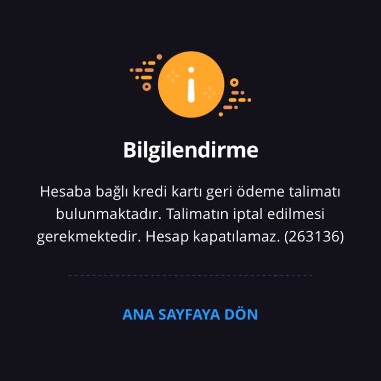 Kullanılmayan Hesabın Kapatılamaması Sorunu