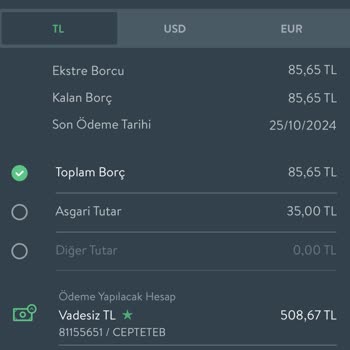 Kapanan Kredi Kartı Borcunun Tahsil Edilmemesi