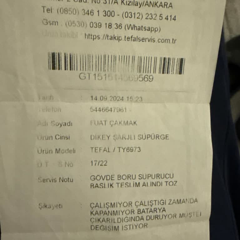 Tefal Süpürge Arızası Ve Servis Sorunları