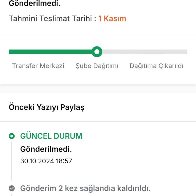 Teslim Edilmeyen Kargo Mağduriyeti