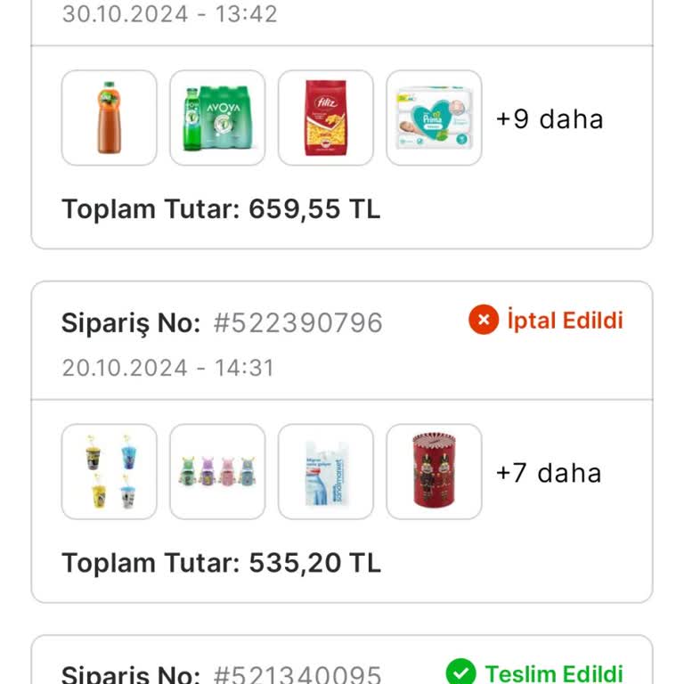 Siparişlerim Teslim Edilmedi, İade Bekliyorum